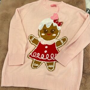 Dollskill SugarThrillz family fables Oversize gingerbread girl sweater- NWT Xs/S
